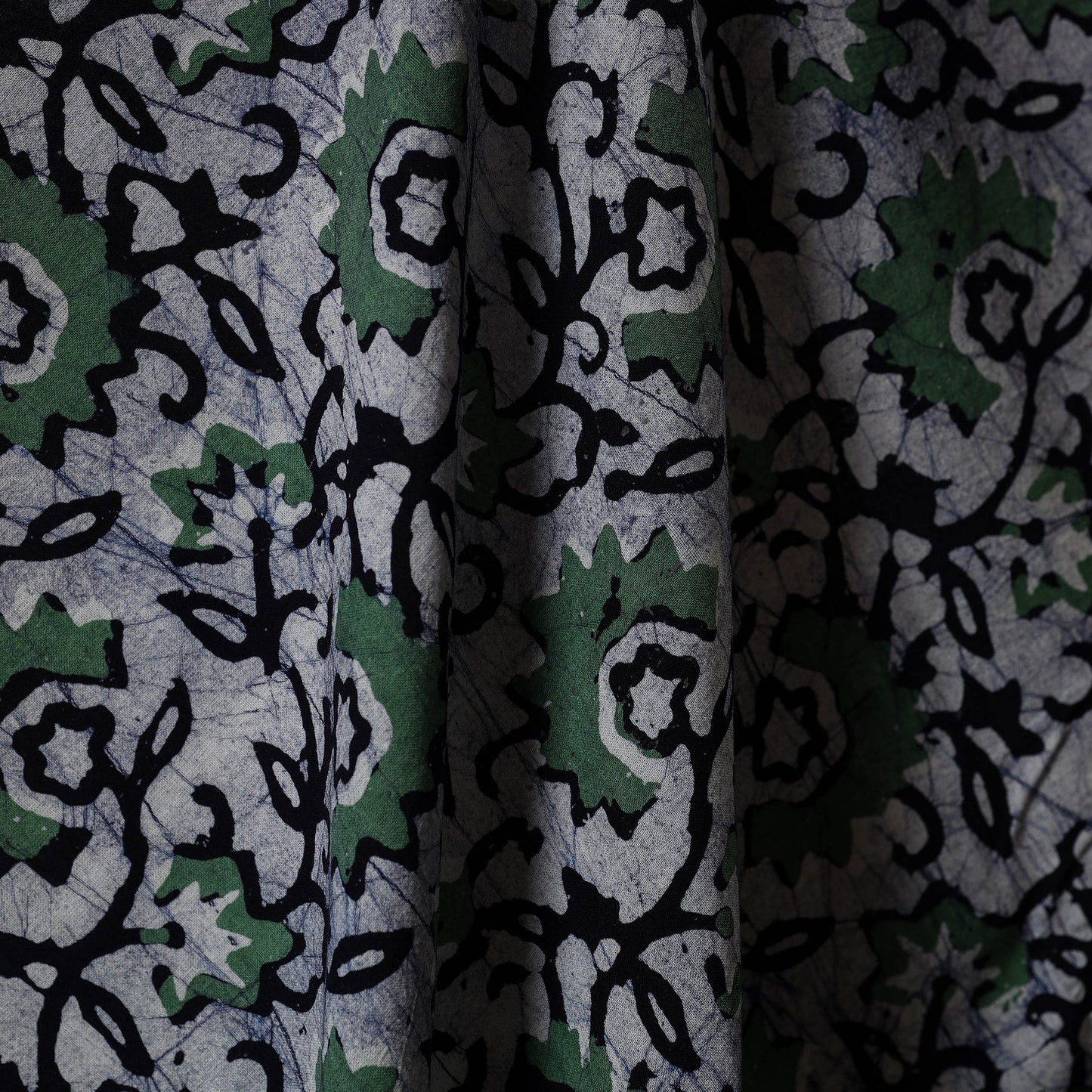 Multicolor - kutch batik cotton fabric 18 - handcrafted