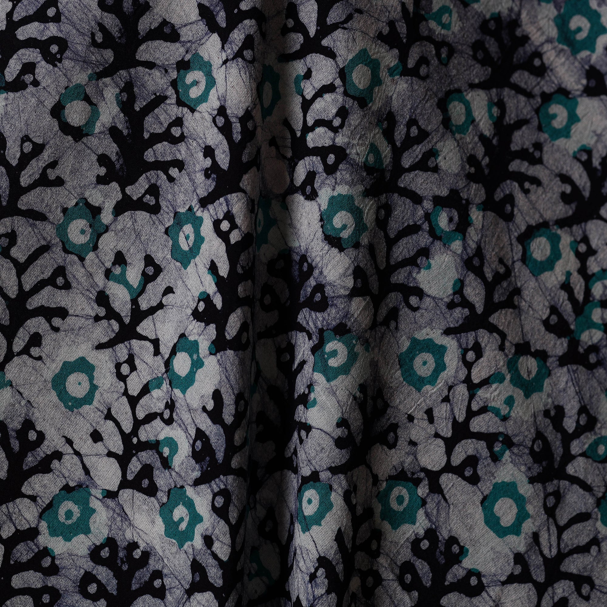 Multicolor - kutch batik cotton fabric 22 - handcrafted