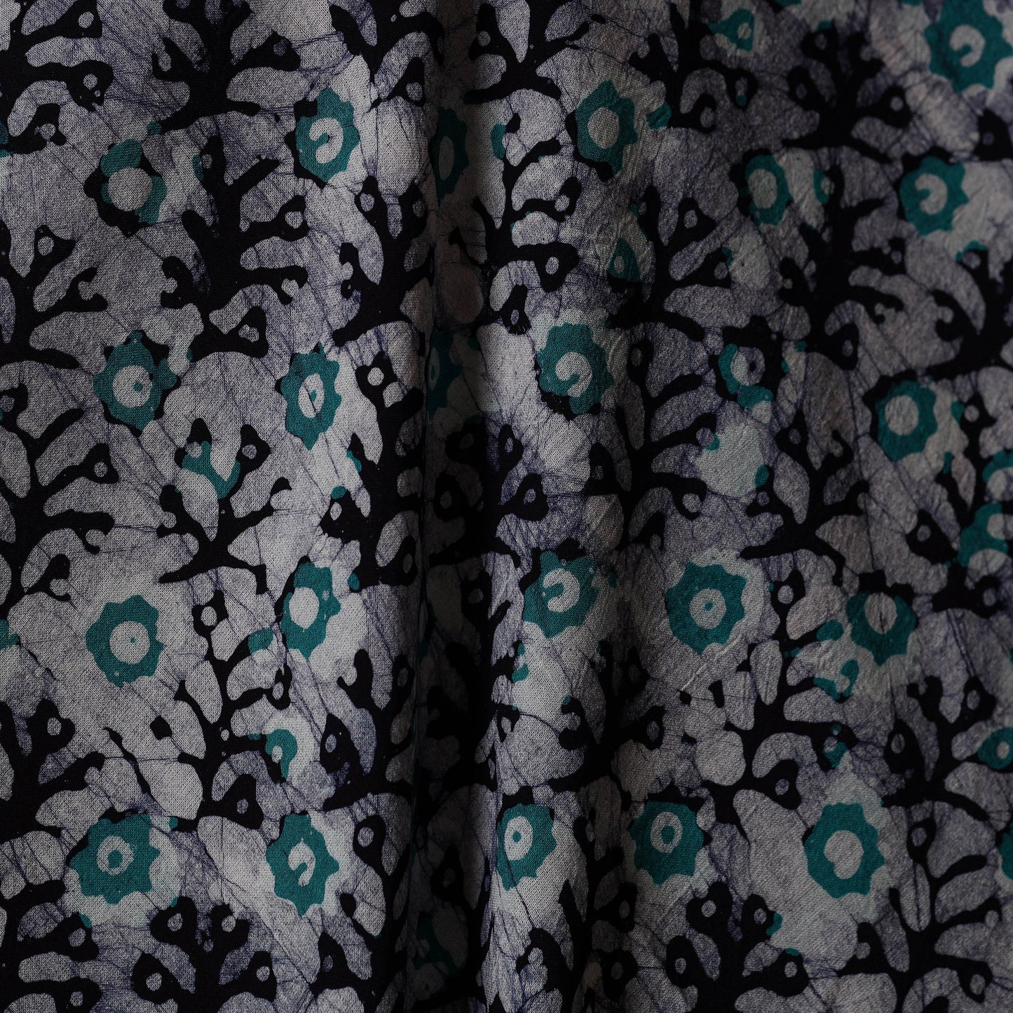 Multicolor - kutch batik cotton fabric 22 - handcrafted