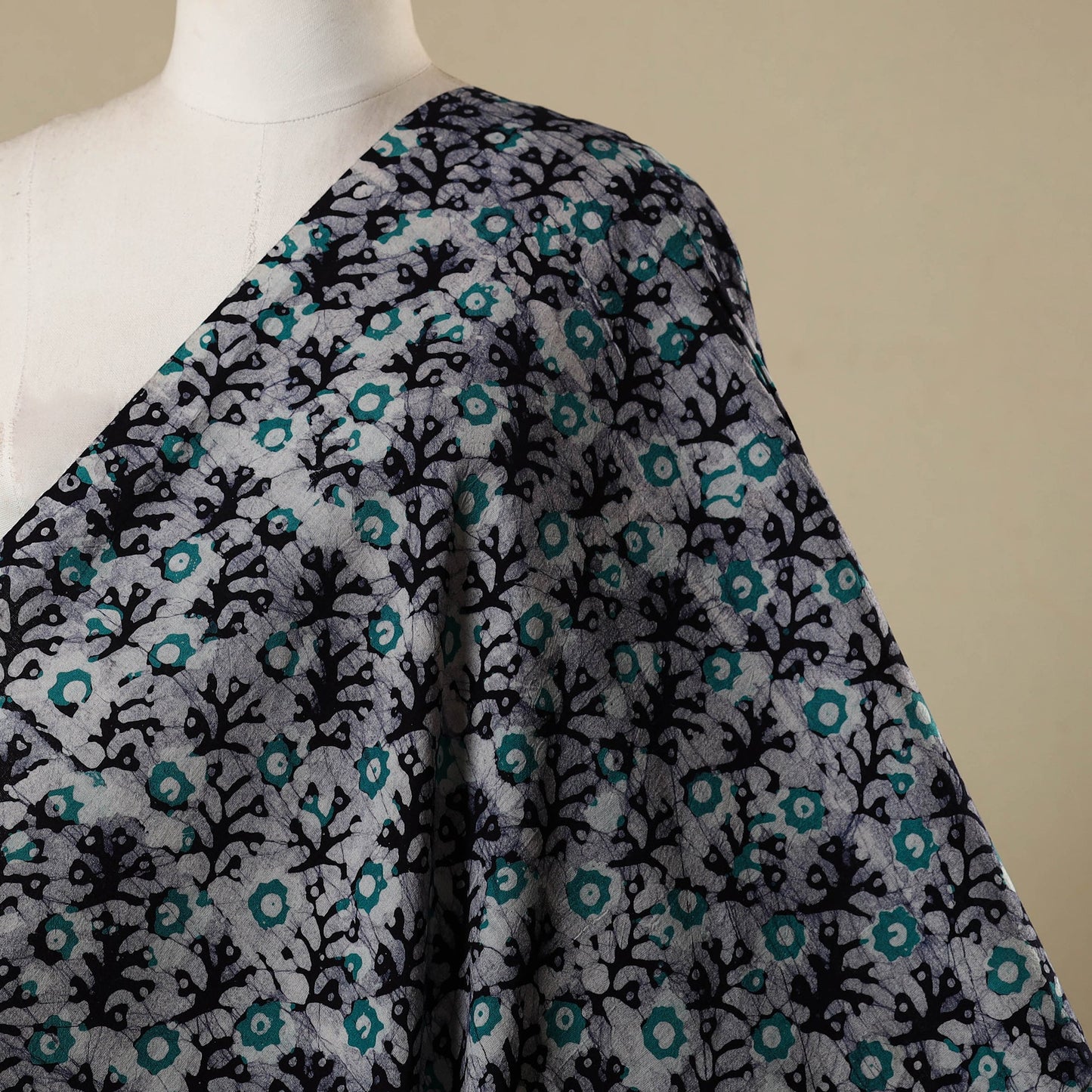 Multicolor - kutch batik cotton fabric 22 - handcrafted