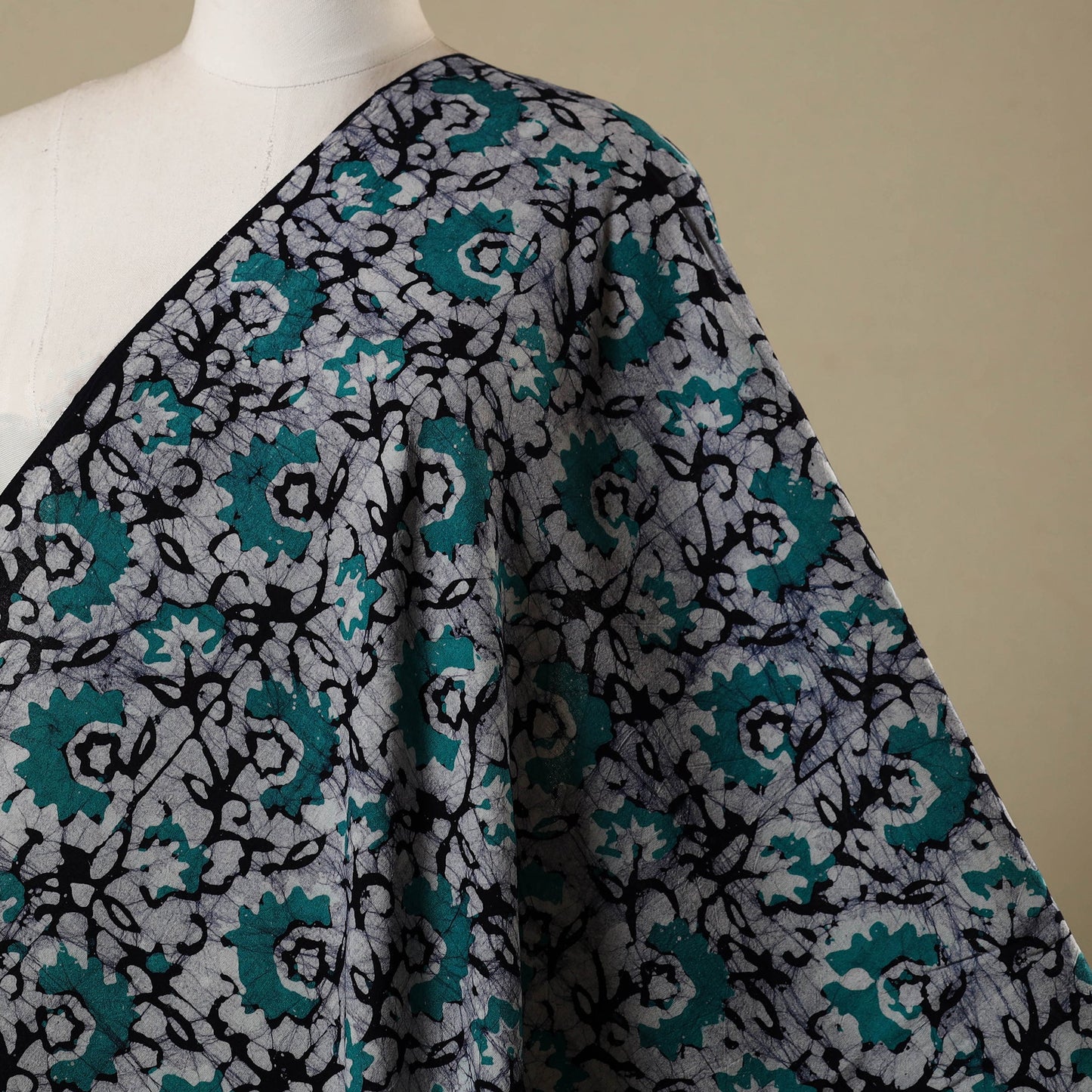 Multicolor - kutch batik cotton fabric 41 - handcrafted