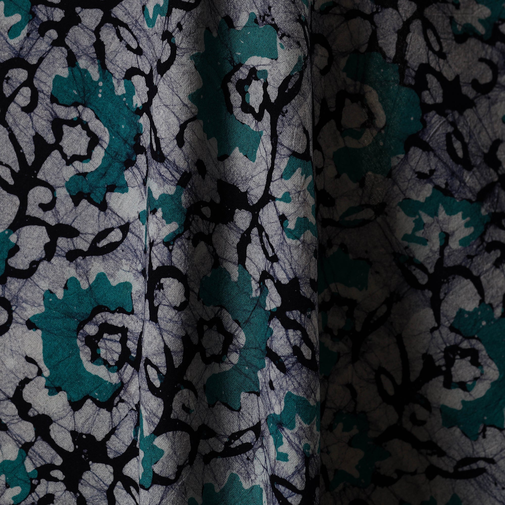 Multicolor - kutch batik cotton fabric 41 - handcrafted