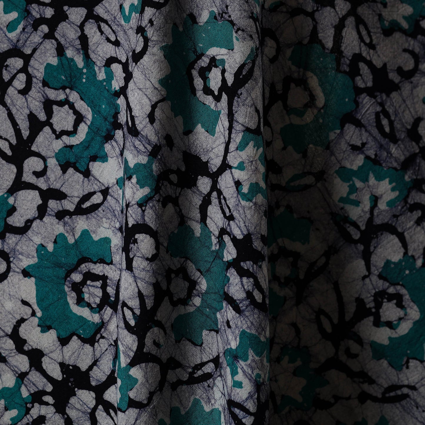 Multicolor - kutch batik cotton fabric 41 - handcrafted