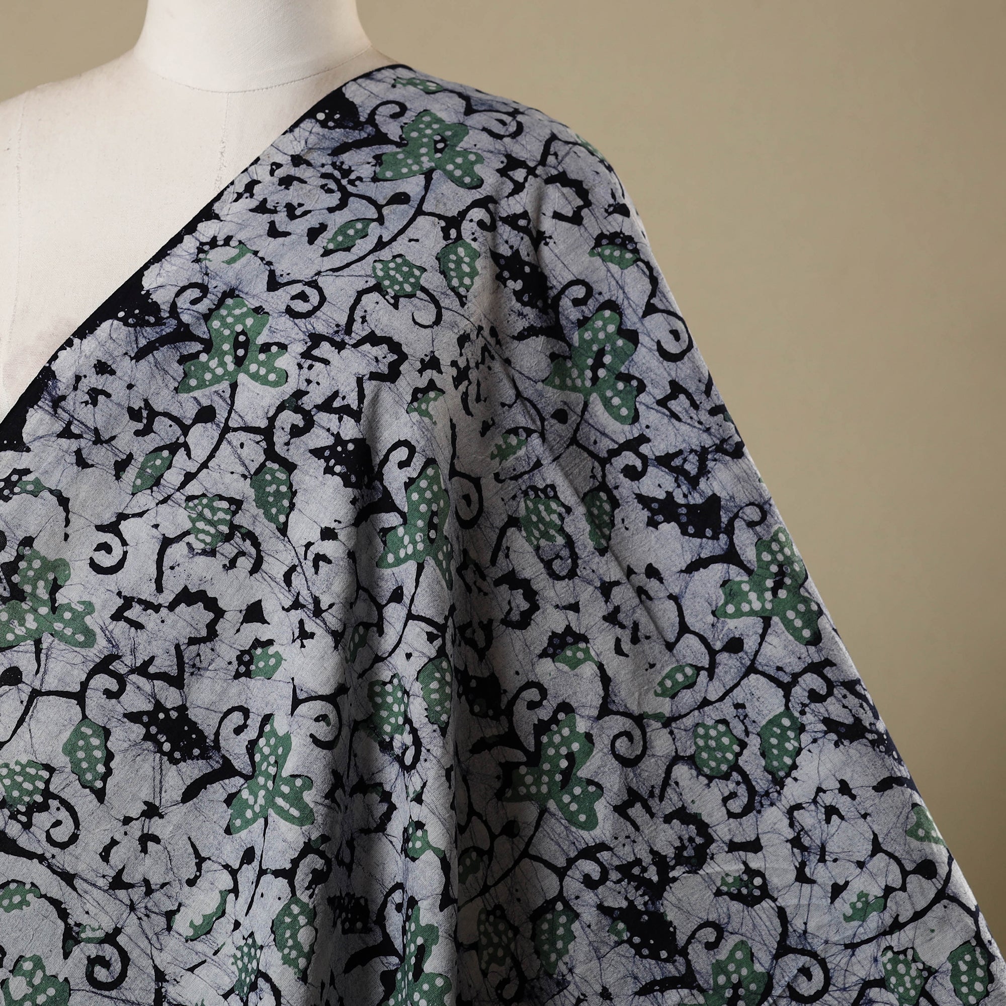 Multicolor - kutch batik cotton fabric 47 - handcrafted