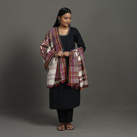 Multicolor Kutch Bhujodi Weaving Handloom Woolen Shawl