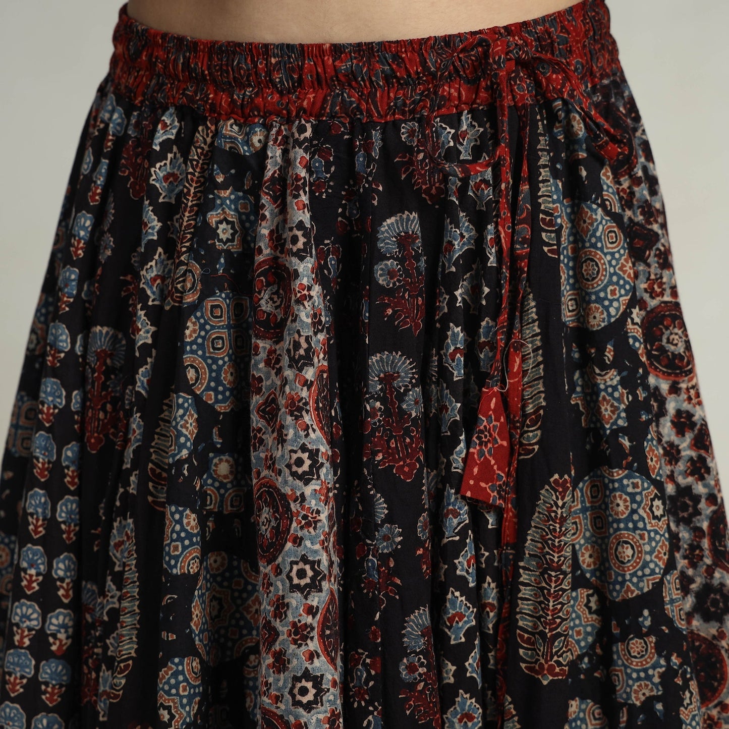 Multicolor - kutch printed 24 kali cotton long skirt 31