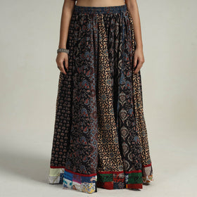 Multicolor - kutch printed 24 kali cotton long skirt 36
