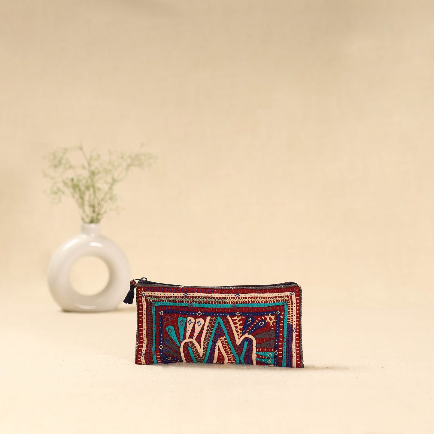 Kutch dhebariya hand embroidered clutch purse 12