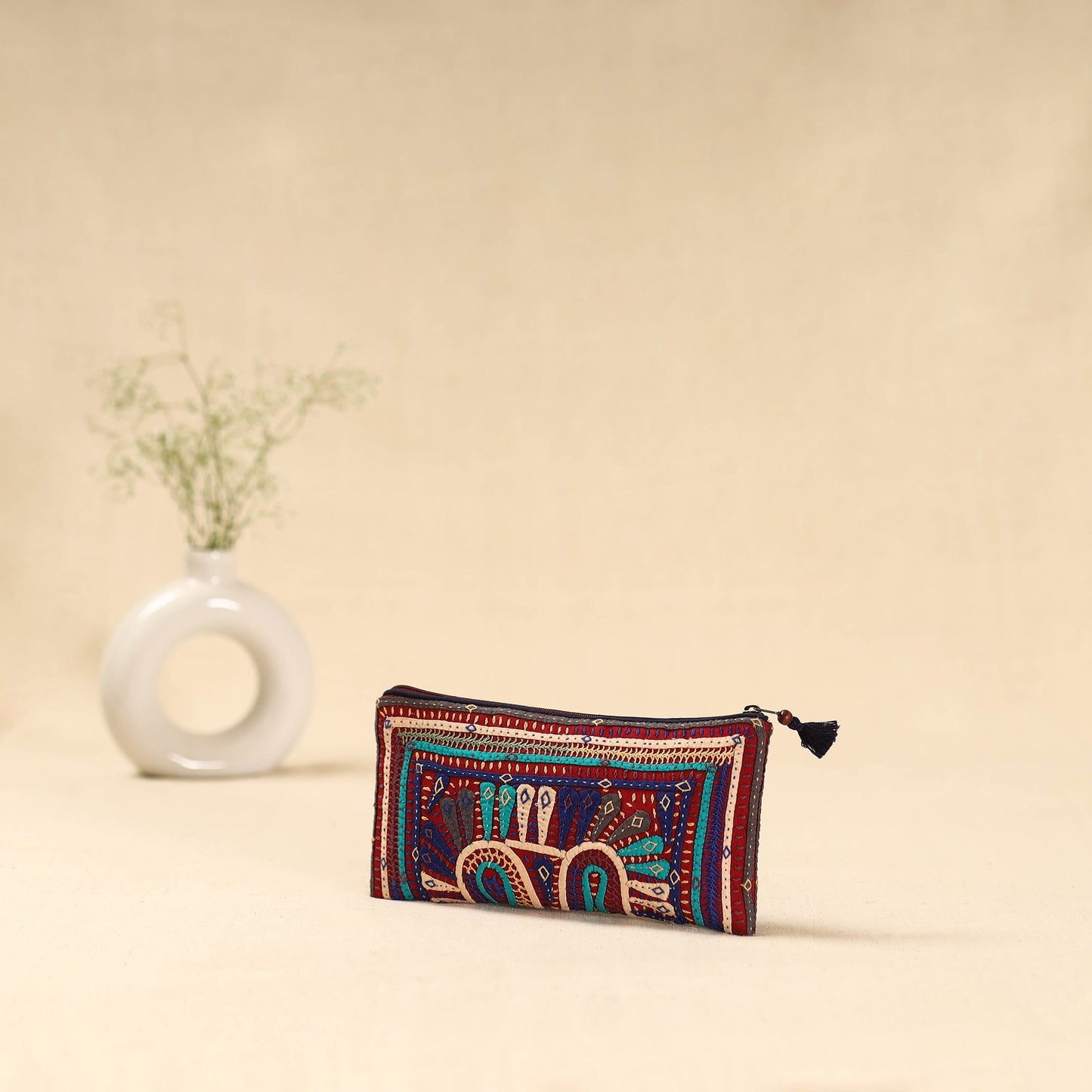 Kutch dhebariya hand embroidered clutch purse 12