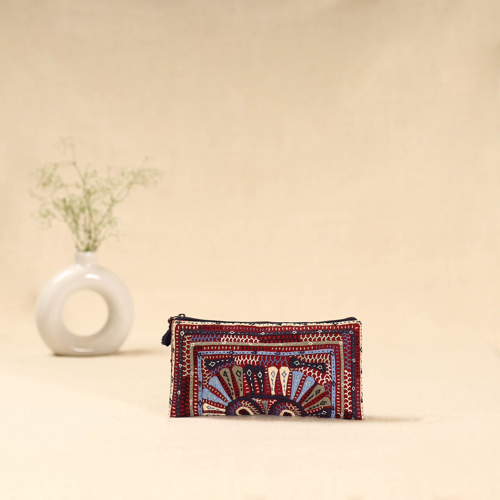 Kutch dhebariya hand embroidered clutch purse 14