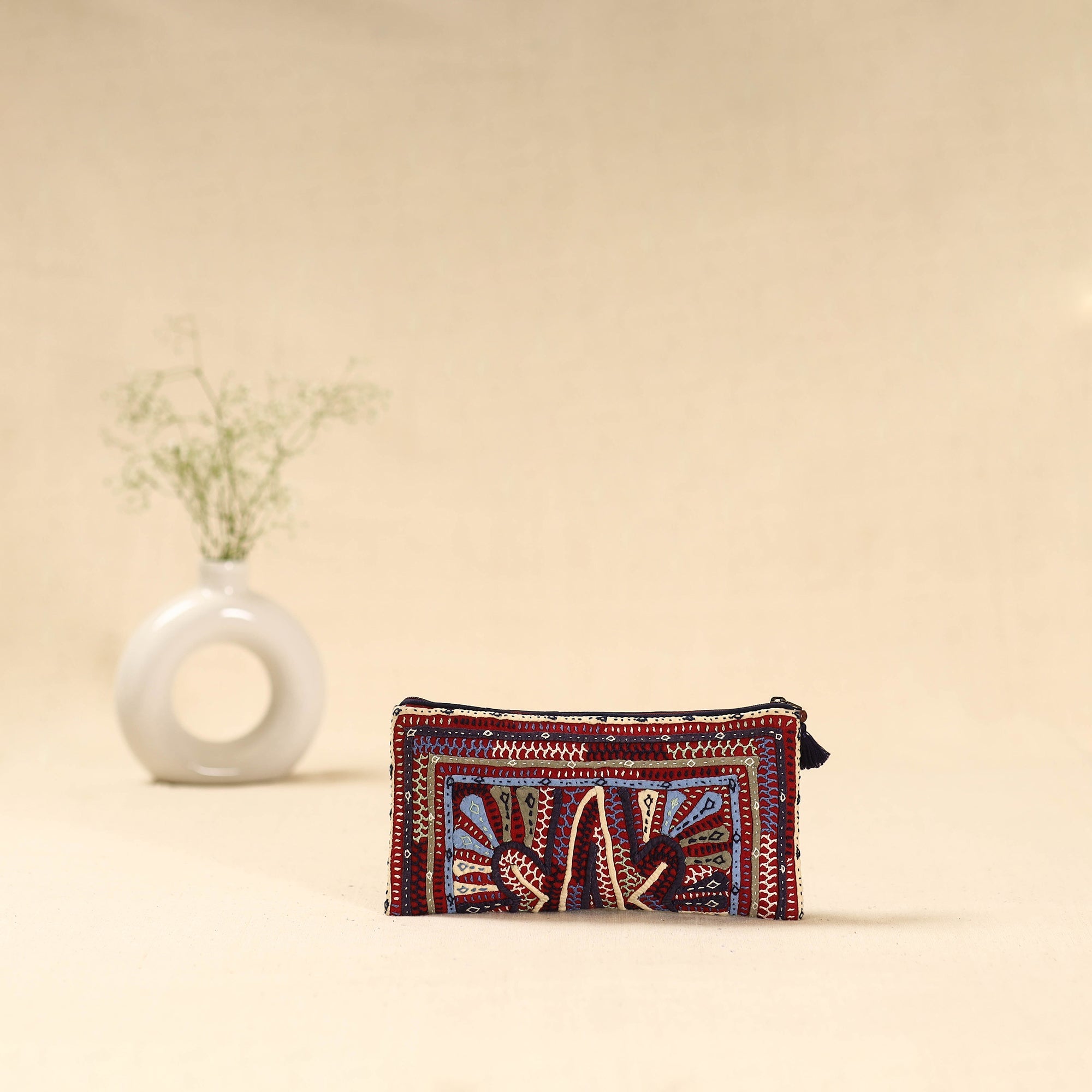 Kutch dhebariya hand embroidered clutch purse 14