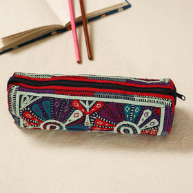 Kutch dhebariya hand embroidered pencil pouch 155