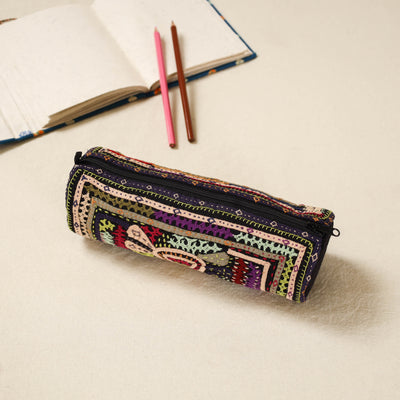 Kutch dhebariya hand embroidered pencil pouch 161