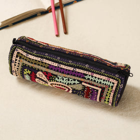Kutch dhebariya hand embroidered pencil pouch 161