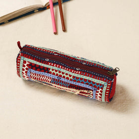Kutch dhebariya hand embroidered pencil pouch 165