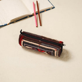 Kutch dhebariya hand embroidered pencil pouch 170