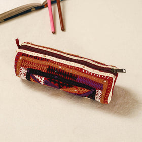 Kutch dhebariya hand embroidered pencil pouch 171
