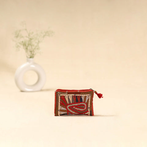 Kutch dhebariya qatab hand embroidered coin pouch 132