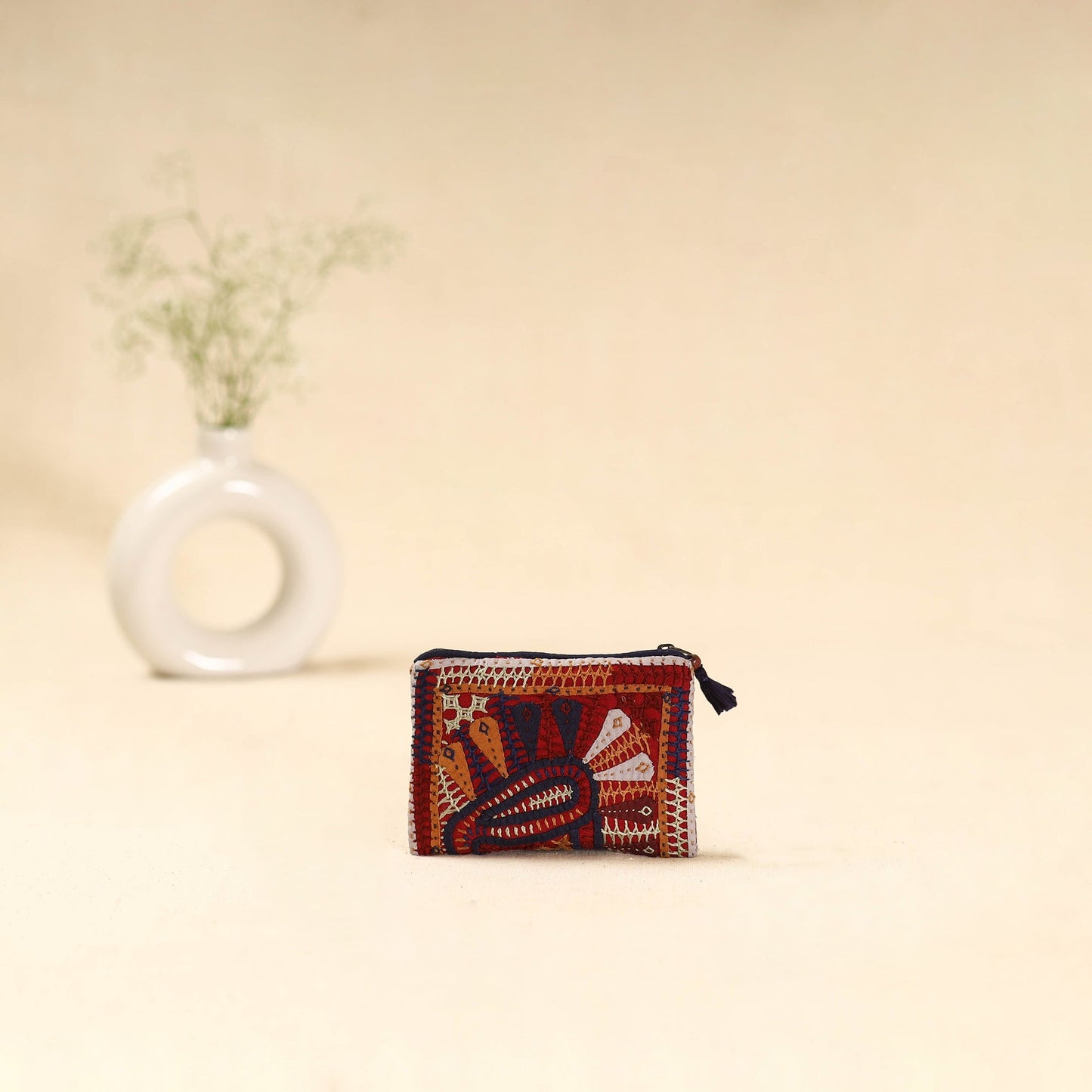 Kutch dhebariya qatab hand embroidered coin pouch 133