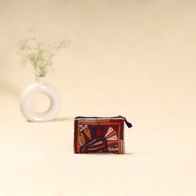 Kutch dhebariya qatab hand embroidered coin pouch 133