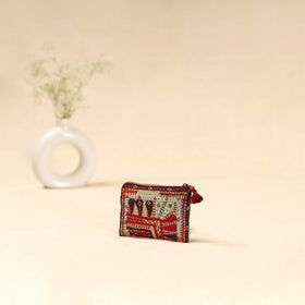 Kutch dhebariya qatab hand embroidered coin pouch 136