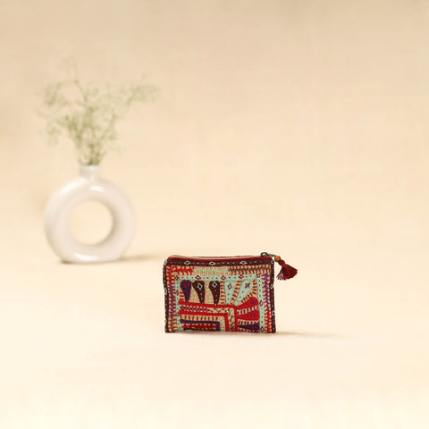 Kutch dhebariya qatab hand embroidered coin pouch 136