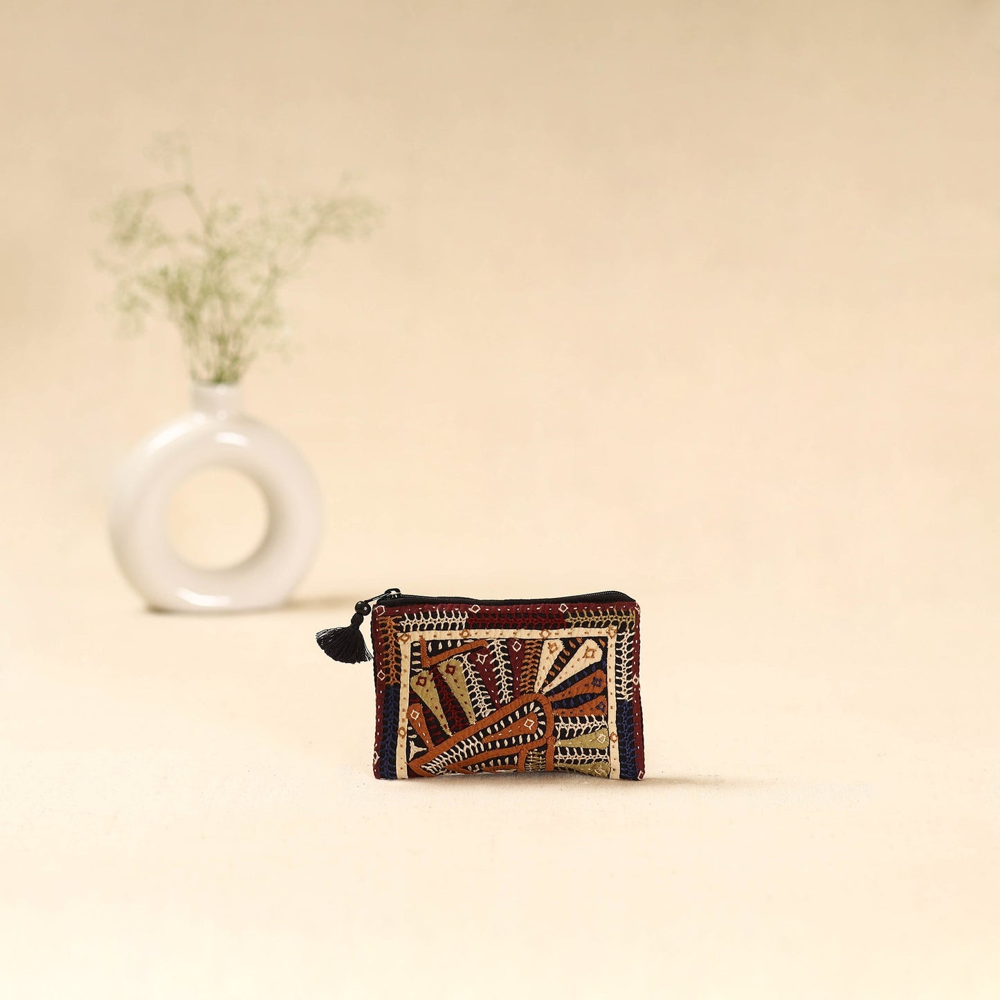 Kutch dhebariya qatab hand embroidered coin pouch 140