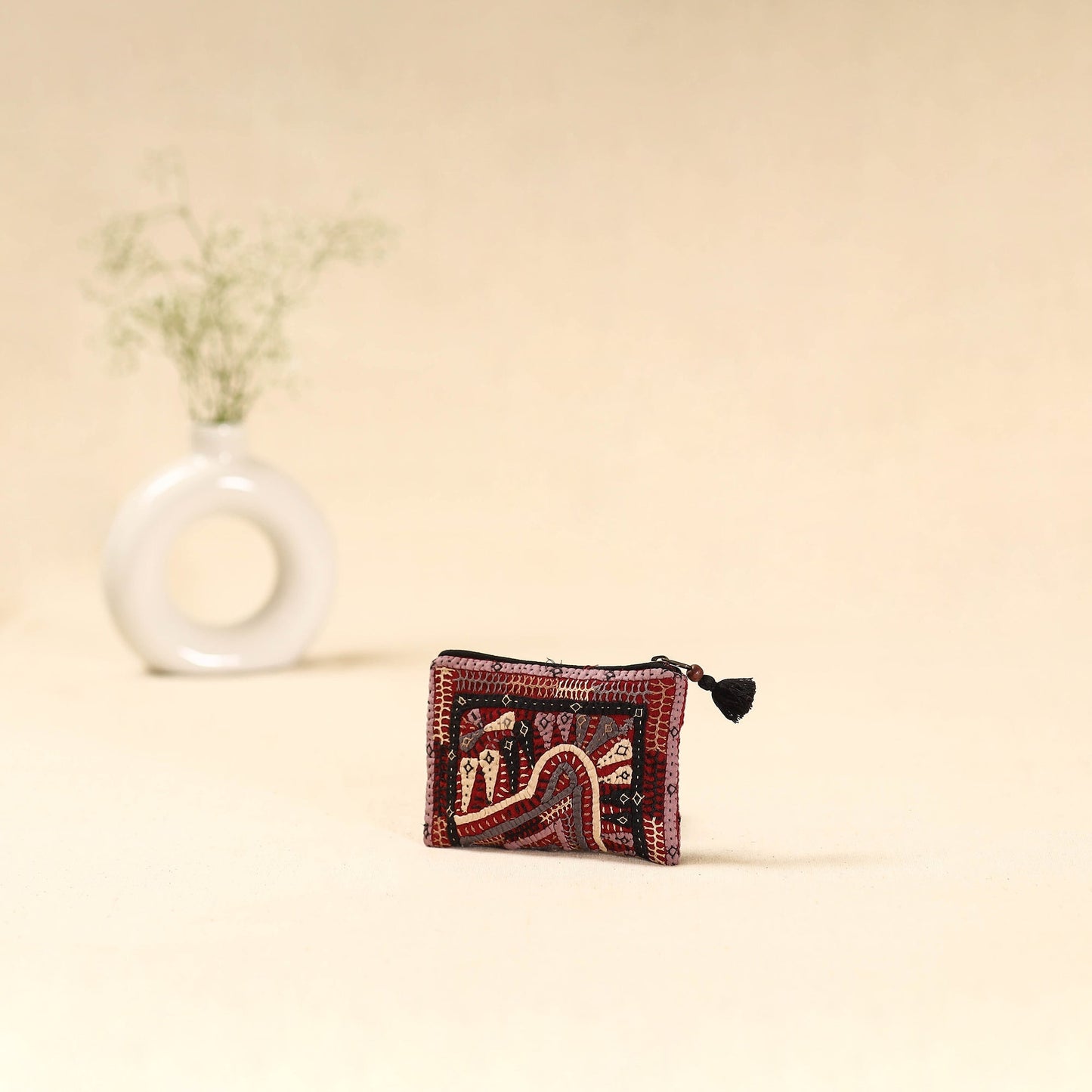 Kutch dhebariya qatab hand embroidered coin pouch 142