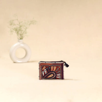 Kutch dhebariya qatab hand embroidered coin pouch 143