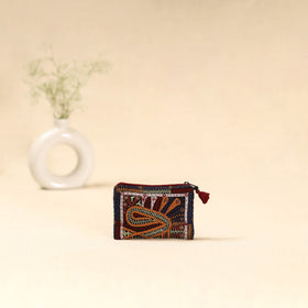 Kutch dhebariya qatab hand embroidered coin pouch 144