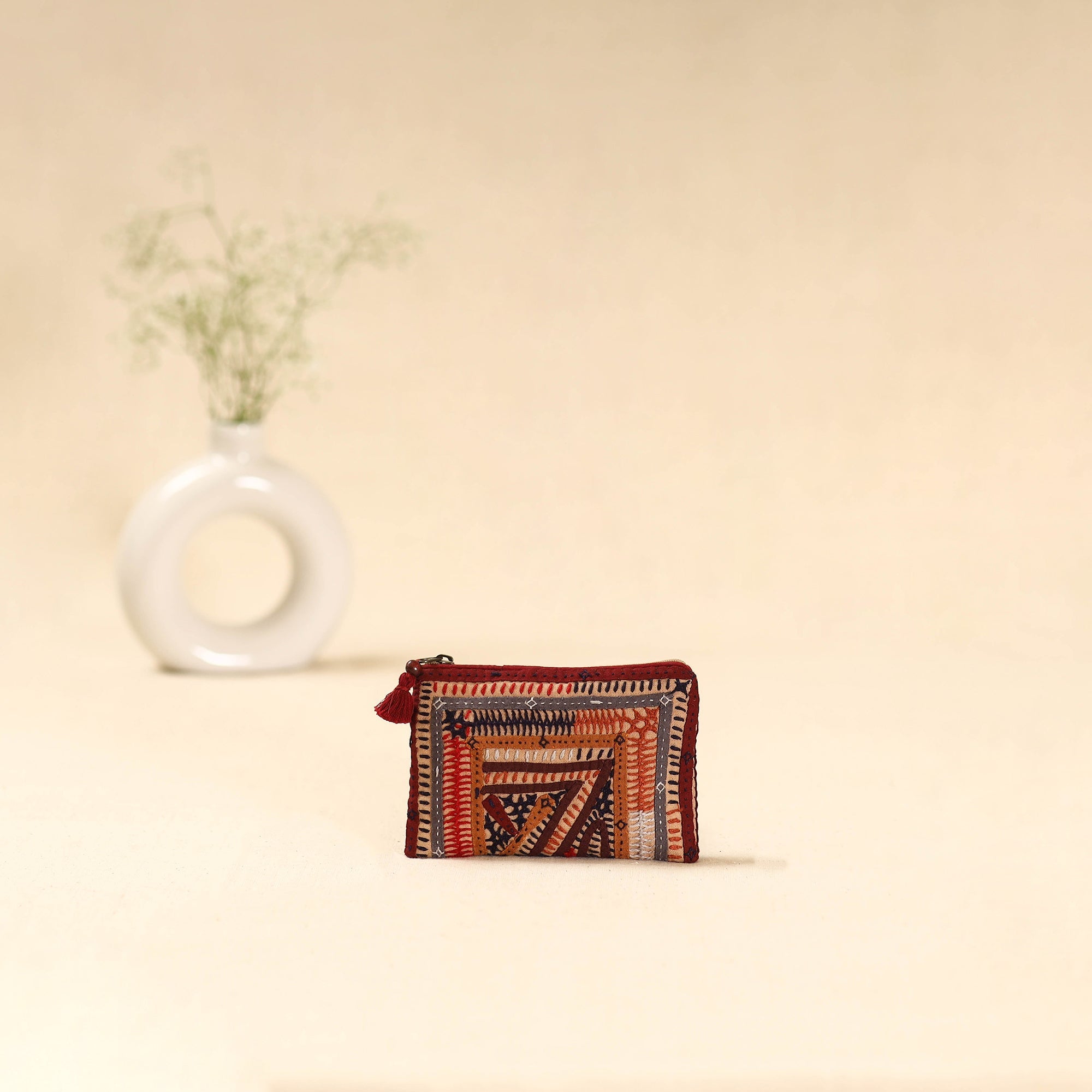 Kutch dhebariya qatab hand embroidered coin pouch 146