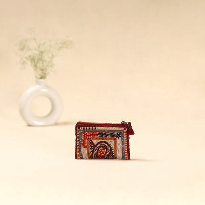 Kutch dhebariya qatab hand embroidered coin pouch 146
