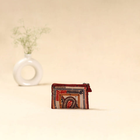 Kutch dhebariya qatab hand embroidered coin pouch 146