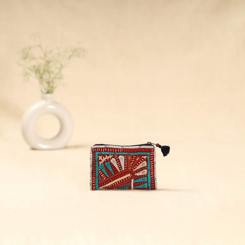 Kutch dhebariya qatab hand embroidered coin pouch 148