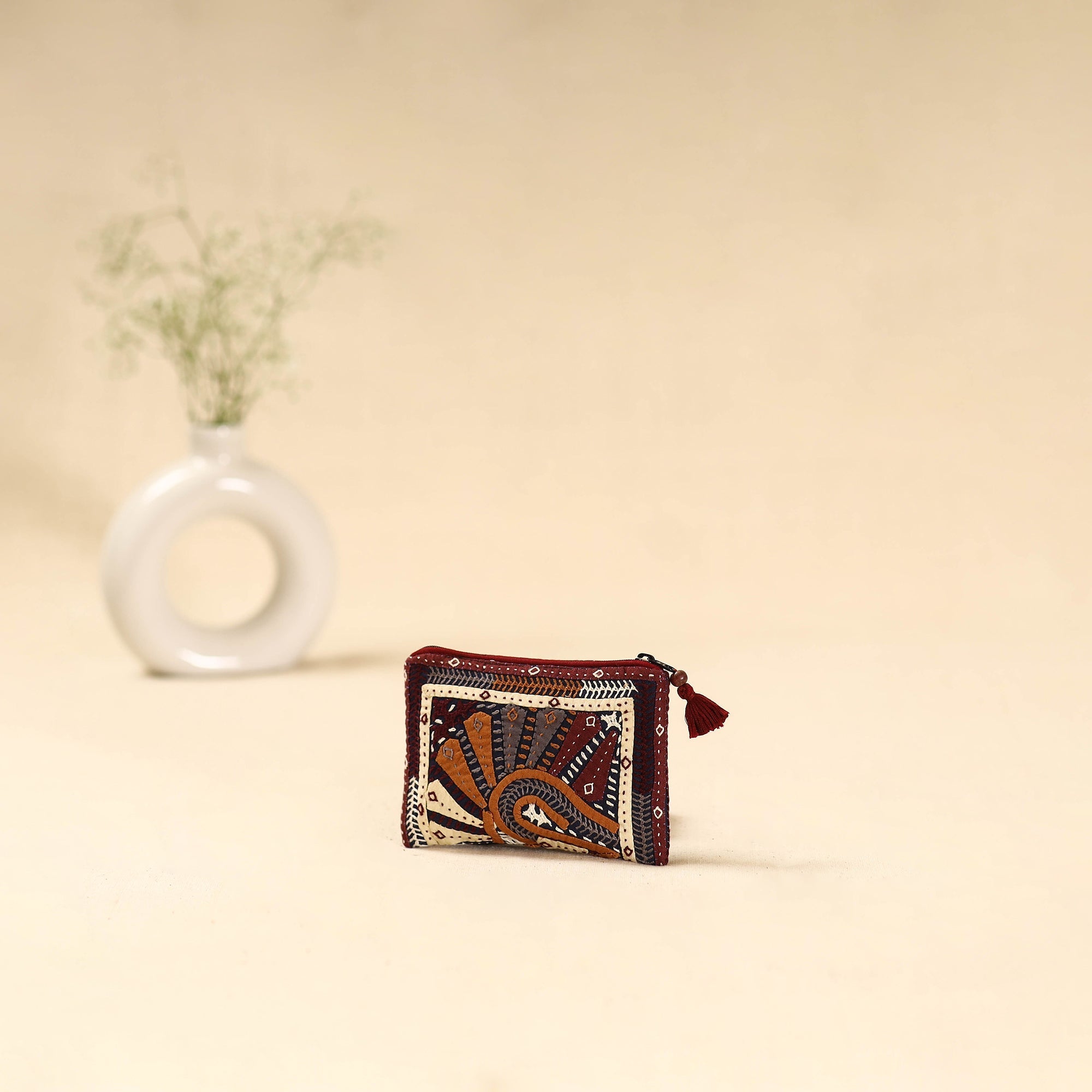 Kutch dhebariya qatab hand embroidered coin pouch 150