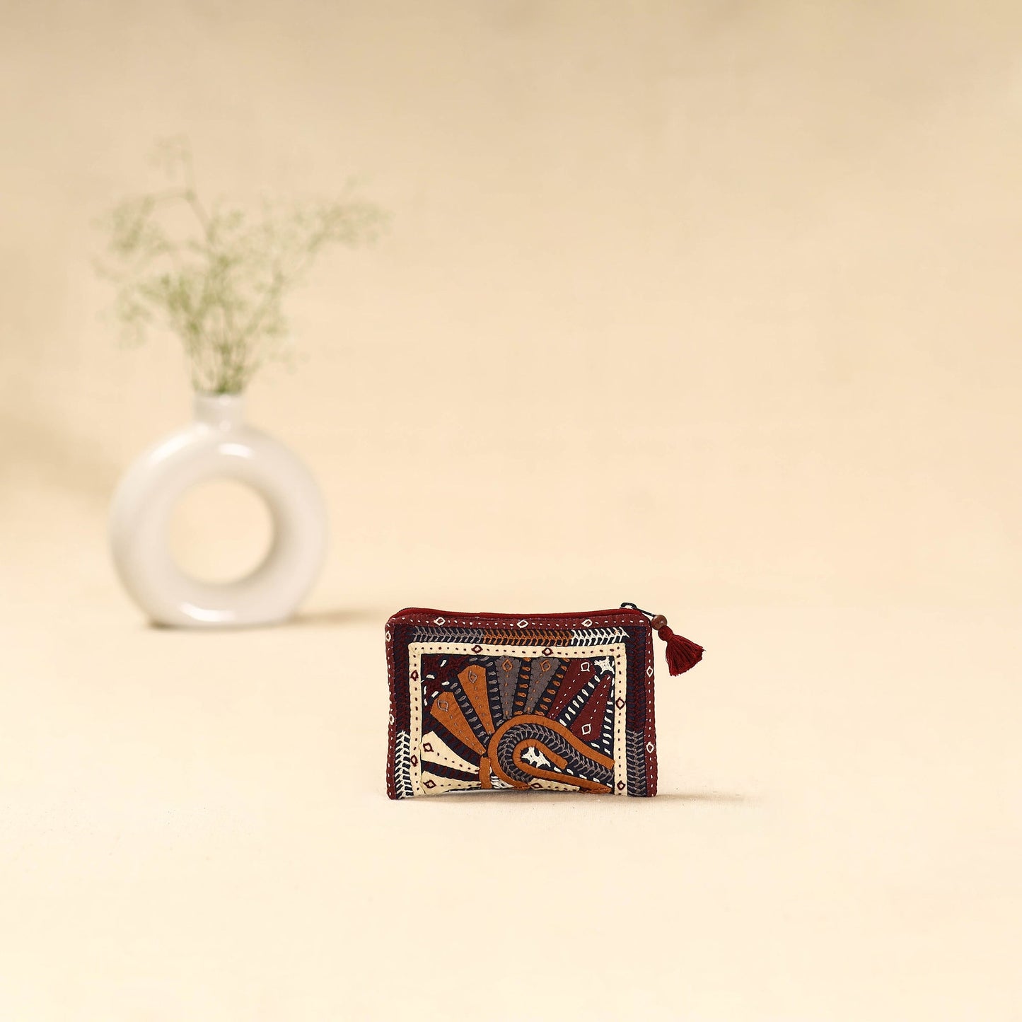 Kutch dhebariya qatab hand embroidered coin pouch 150