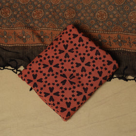 Kutch hand natural dyed 3pc unstitched dress material 09