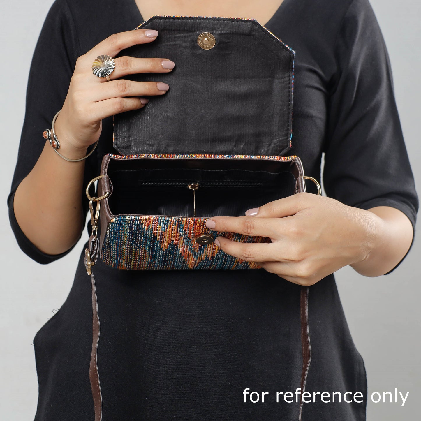 Multicolor Kutch Handcrafted Woven Cotton Sling Bag