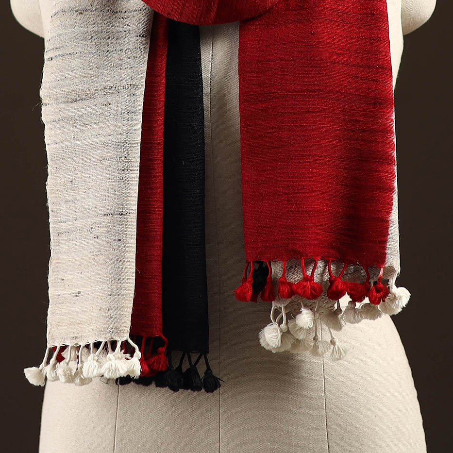 Kutch handwoven three shaded merino wool x katia silk stole