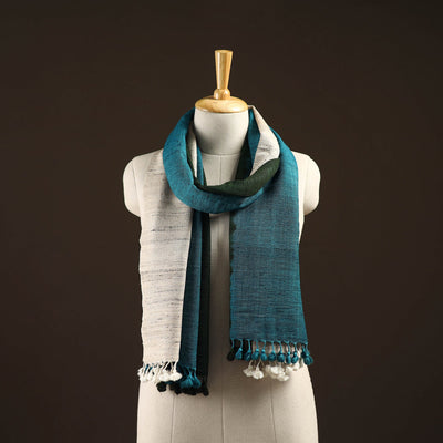 Kutch handwoven three shaded merino wool x katia silk stole