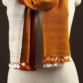 Kutch handwoven three shaded merino wool x katia silk stole