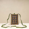 Multicolor Kutch Neran Embroidery Mashru Silk Mobile Sling Bag 
