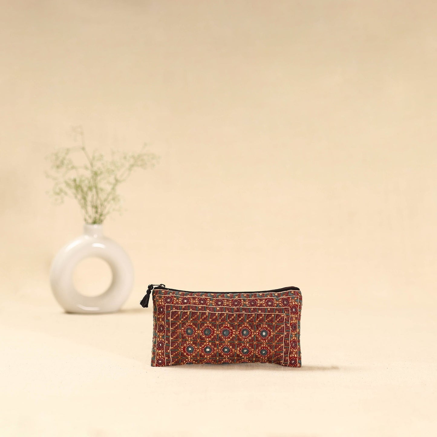 Kutch node bhori hand embroidered clutch purse 24