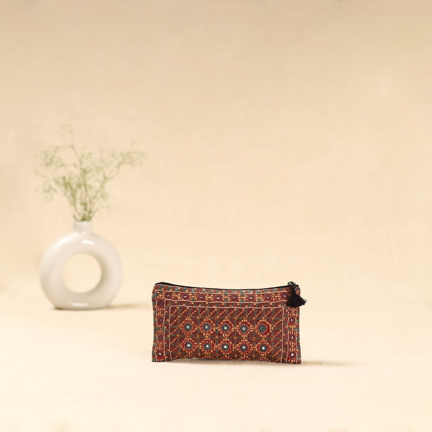 Kutch node bhori hand embroidered clutch purse 24