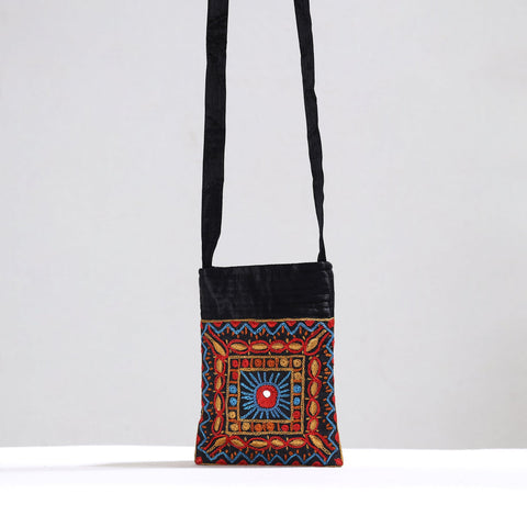 Kutch Pakko Hand Embroidery Mashru Silk Sling Bag