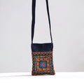 Multicolor Kutch Pakko Hand Embroidery Mashru Silk Sling Bag