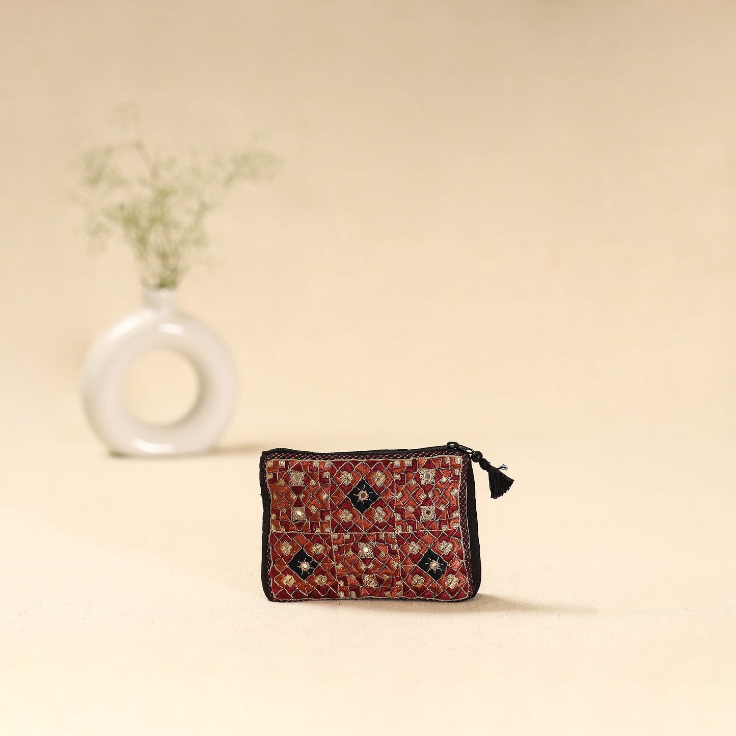 Kutch pakko neran hand embroidered cosmetic pouch 203