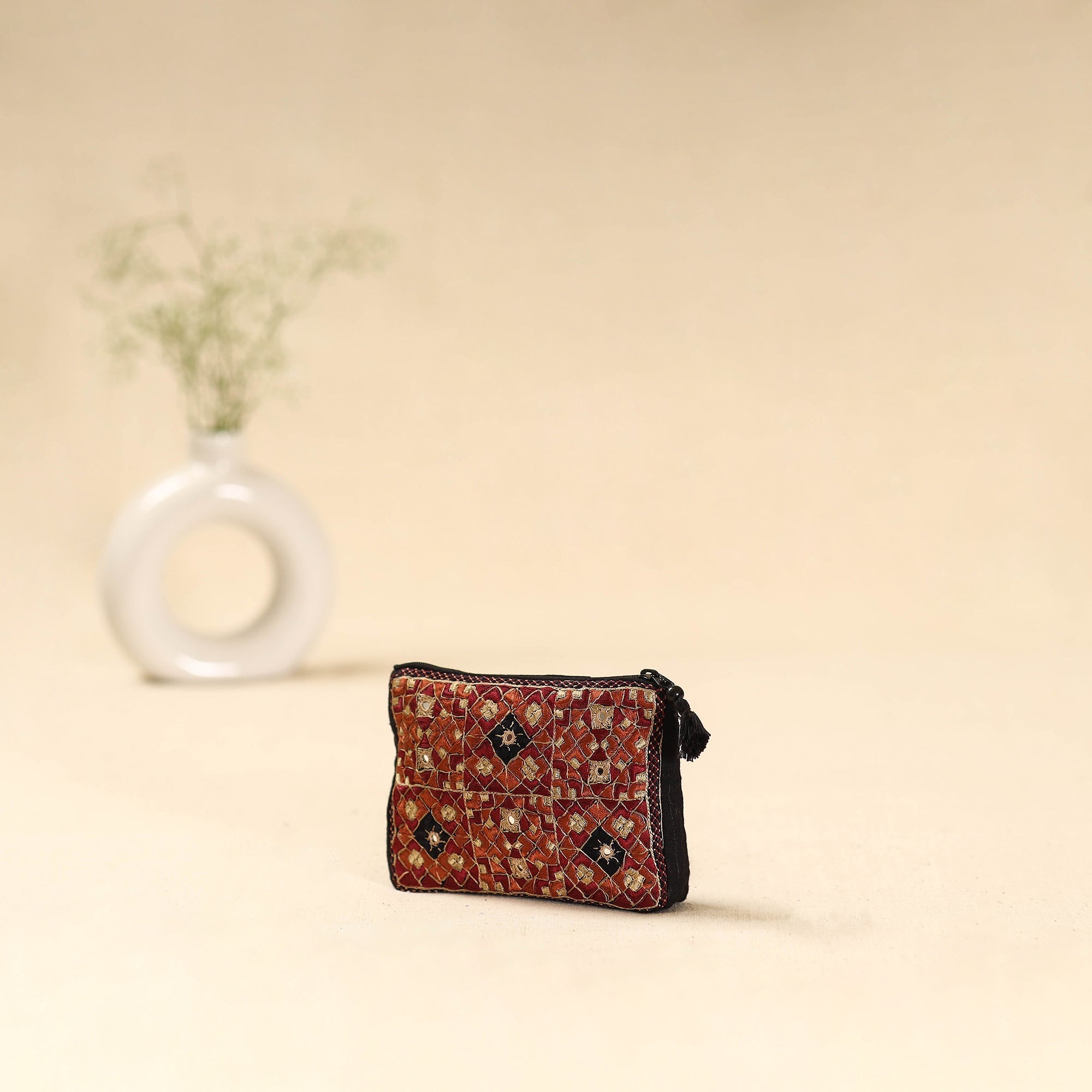 Kutch pakko neran hand embroidered cosmetic pouch 203