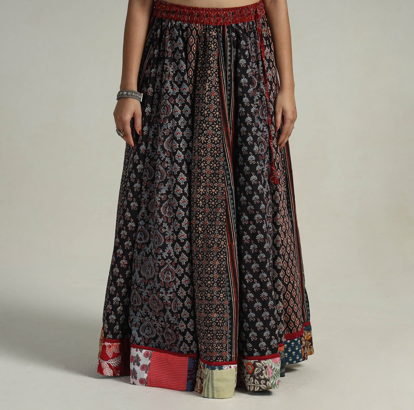 Buy Kutch Block Printed 24 Kali Cotton Long Skirt 06 Online at iTokri.com