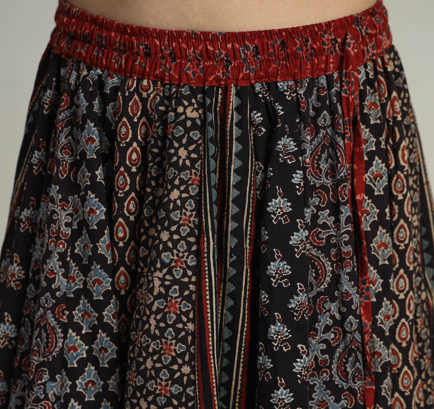 Buy Kutch Block Printed 24 Kali Cotton Long Skirt 06 Online at iTokri.com